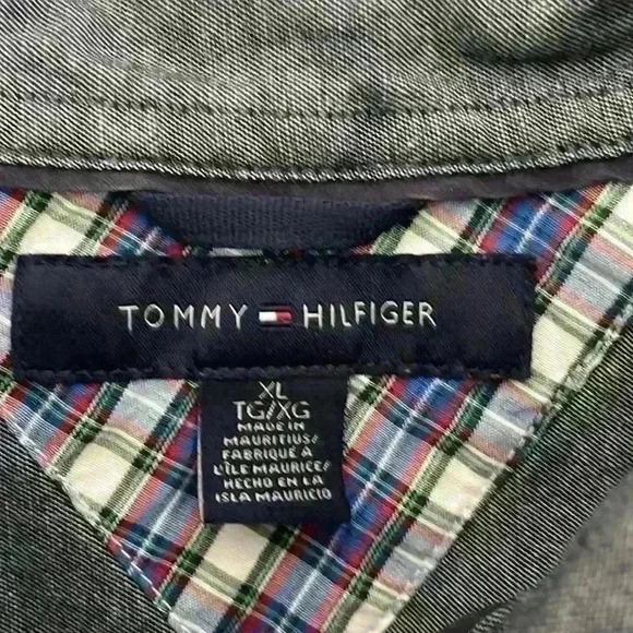 Tommy Hilfiger XL/TG Button front/Collar Mens LS Excellent Condition Red,Wht/Blu - Picture 6 of 6
